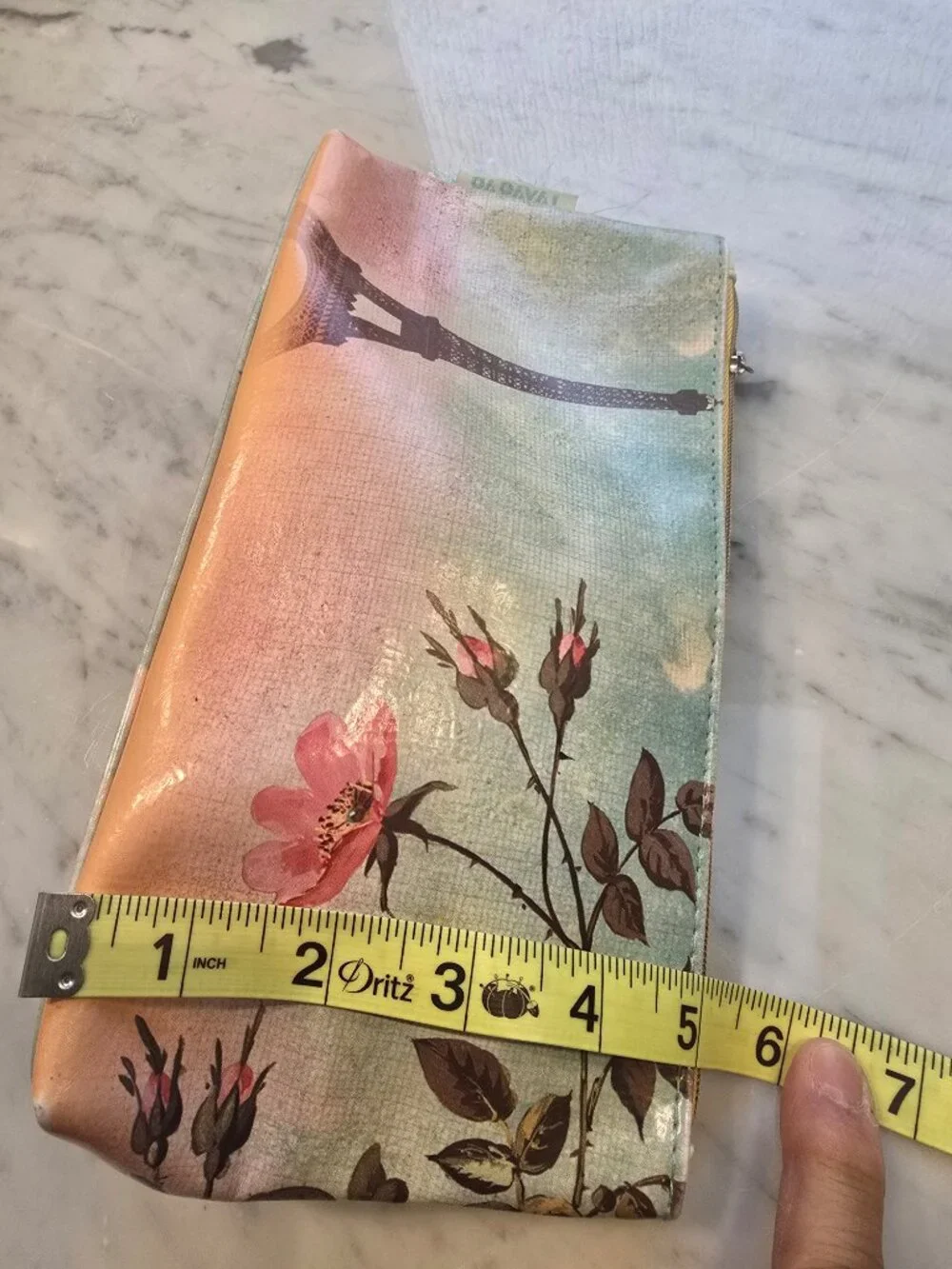 NWOT Papaya Mini Zip Bag - Picture 5 of 7